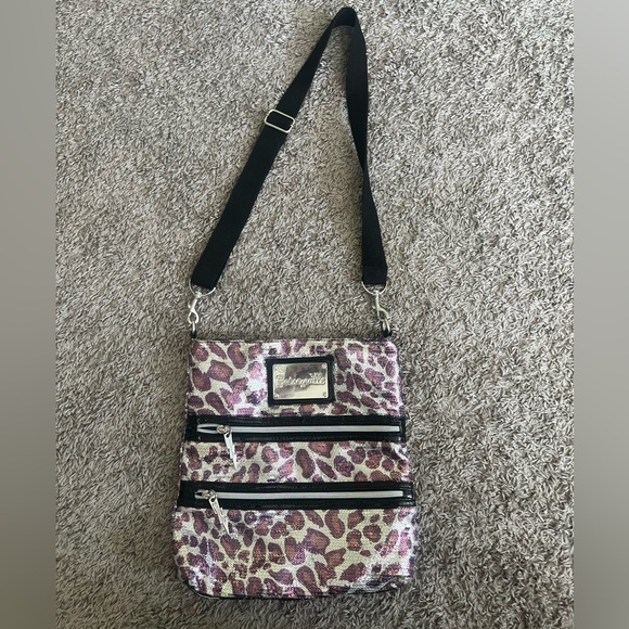 Vintage Y2K Betsey Johnson Leopard Print Crossbody Bag - Picture 1 of 7